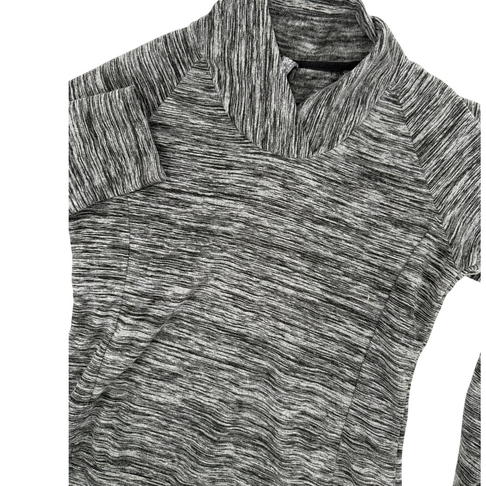Mountain Hardwear Womens Space Dye Cowl Neck Fleece Pullover Grey Black S